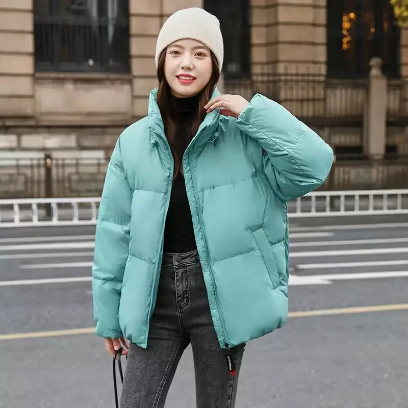 2022 moda inverno feminino pato branco para baixo puffer jaquetas casacos 2022 inverno quente à prova de vento casacos quentes