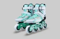 Carbon fiber plain shoes children's professional speed skating shoes cyan pink aluminum alloy tool holder high elastic PU wheel