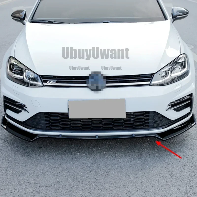For VolksWagen Golf MK7 7.5 Golf 7 7.5  (R-Lin /GTi /R) Maxton Style Front Spoiler Cap Front Bumper Lip Spoiler Splitter Covers
