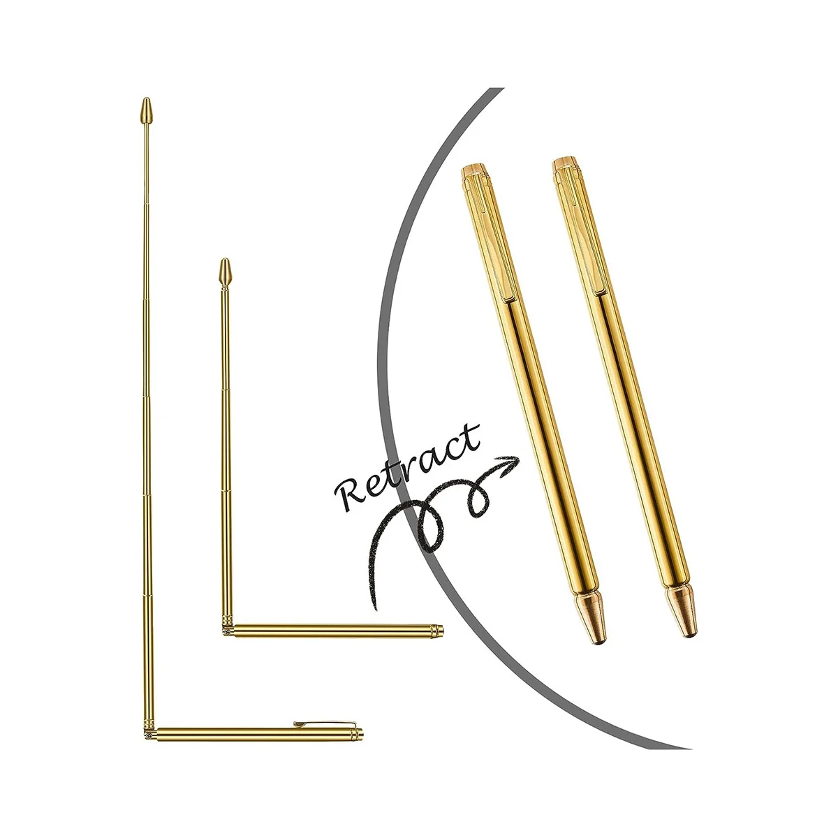 قضبان Divining قابلة للسحب مع مقبض من النحاس ، البندول داوسينغ ، قابل للسحب ، مقبض من النحاس ، 3 قطعة