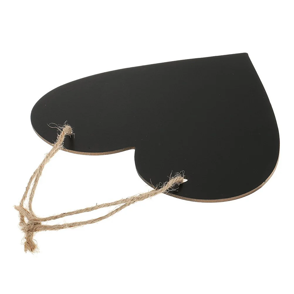 

1pcs Heart Chalkboard Mini Wooden Hanging Blackboard Signs For Wedding Party Menu Decorative Chalkboards Wall Door Display