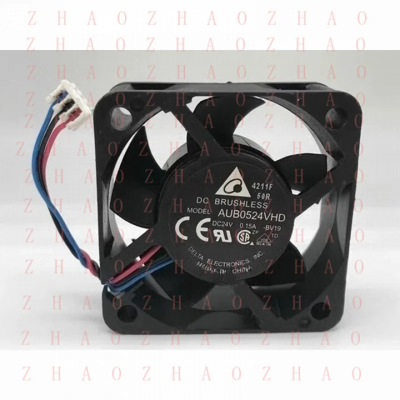 L+ 1pcs FOR DELTA BRUSHLESS AUB0524VHD MODEL fan DC24V 0.15A 5020 5cm 3wire cooling fan