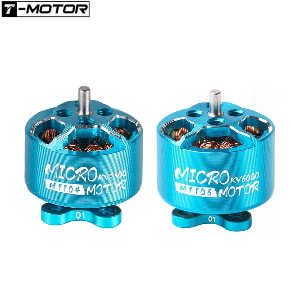 T-Motor M1104 KV7500 M1106 KV6000 Micro มอเตอร์มอเตอร์ไร้แปรงขนาดเล็กน้ําหนักเบา W/1.5 มม.เพลาสําหรับ FPV 90 มม.110 มม.Micro Drone