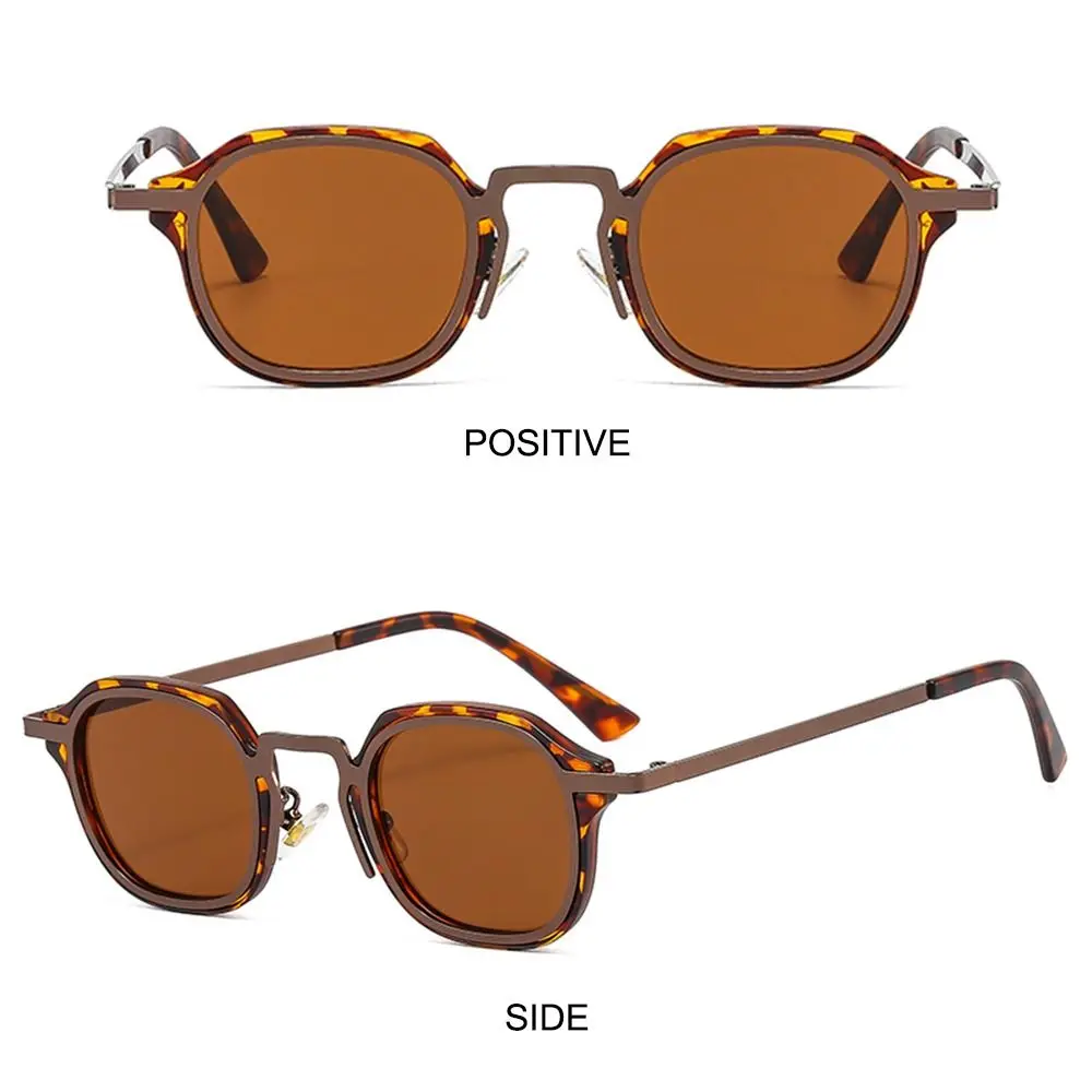 Trendy Metal Frame Small Square Sunglasses UV400 Protection Y2K Driving Sun Glasses Eyewear for Women & Men
