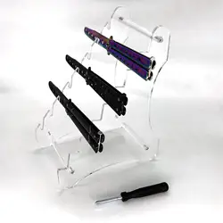 Acrylic Knife Table Display Stand Transparent with 8 Layers for Outdoor Sports Enthusiasts Accessories Versatile Lightweight