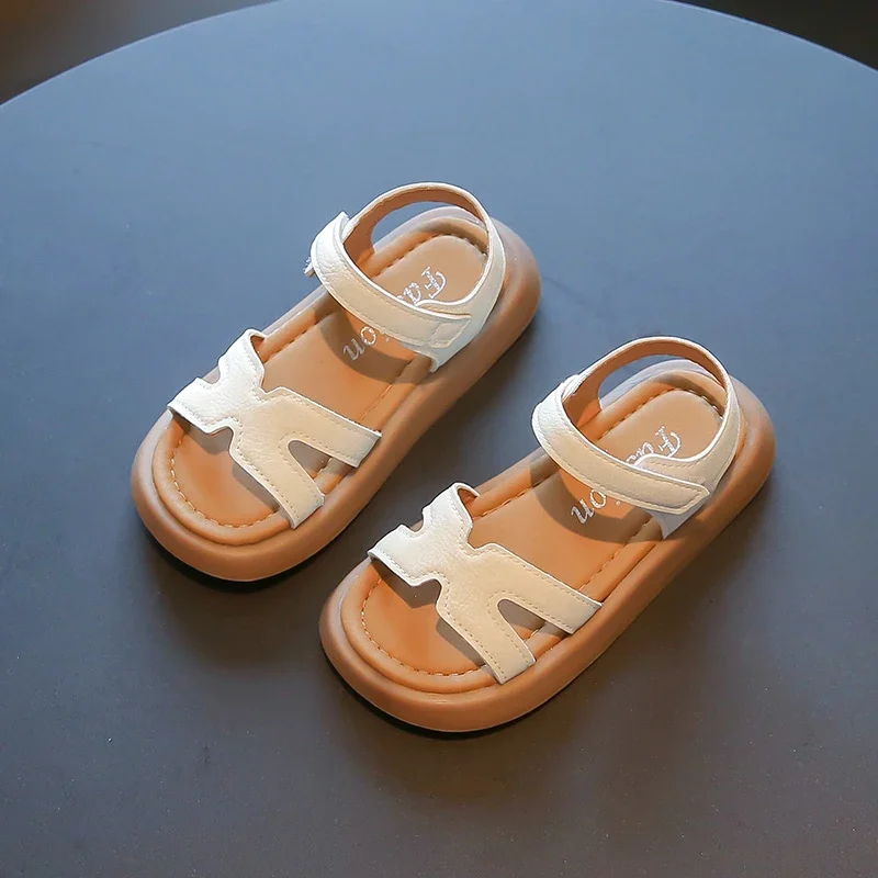 

2024 Kids Sandal Open-toe Versatile Non-slip Girl Sandals Soft Bottom Children Causal Shoes Fashion Boys Beach Walking Sandals