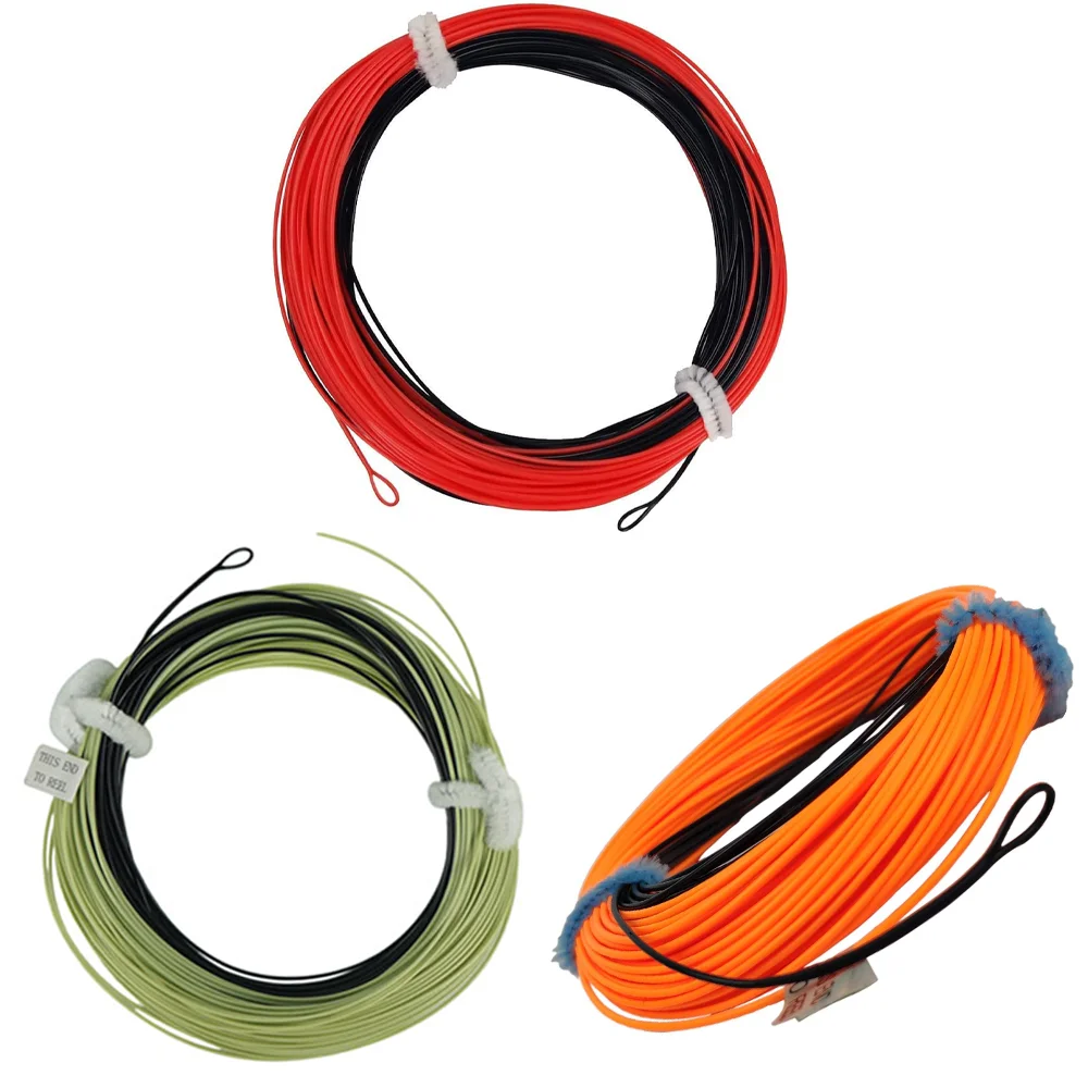 Aventik 100FT Sinking Tip Floating Line Fly Fishing Line 3-6 IPS WF4-8F/FS z lutowaną pętlą i rdzeniem plecionym