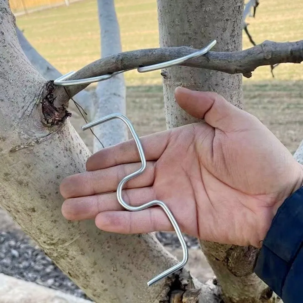 10Pcs M-Shaped Fruit Tree Branch Puller Shape Fixator Branch Bends Branch Bending Tools Heavy-Duty Metal Tree Branch Bender