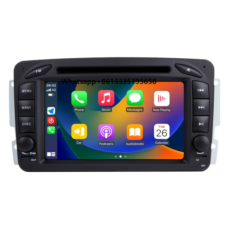 

2 Din Android 13 Car Multimedia Player for W203 Mercedes Benz Vito W639 W168 Vaneo Clk W209 W210 M/MLRadio Audio Navigation DVD