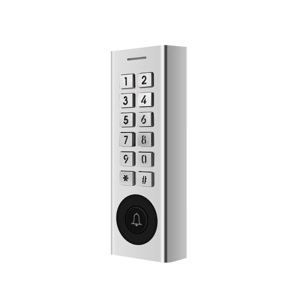 Secukey Metal Access Control Keypad Reader with Doorbell 125KHz EM Card Backlist Door Opener for Outdoor