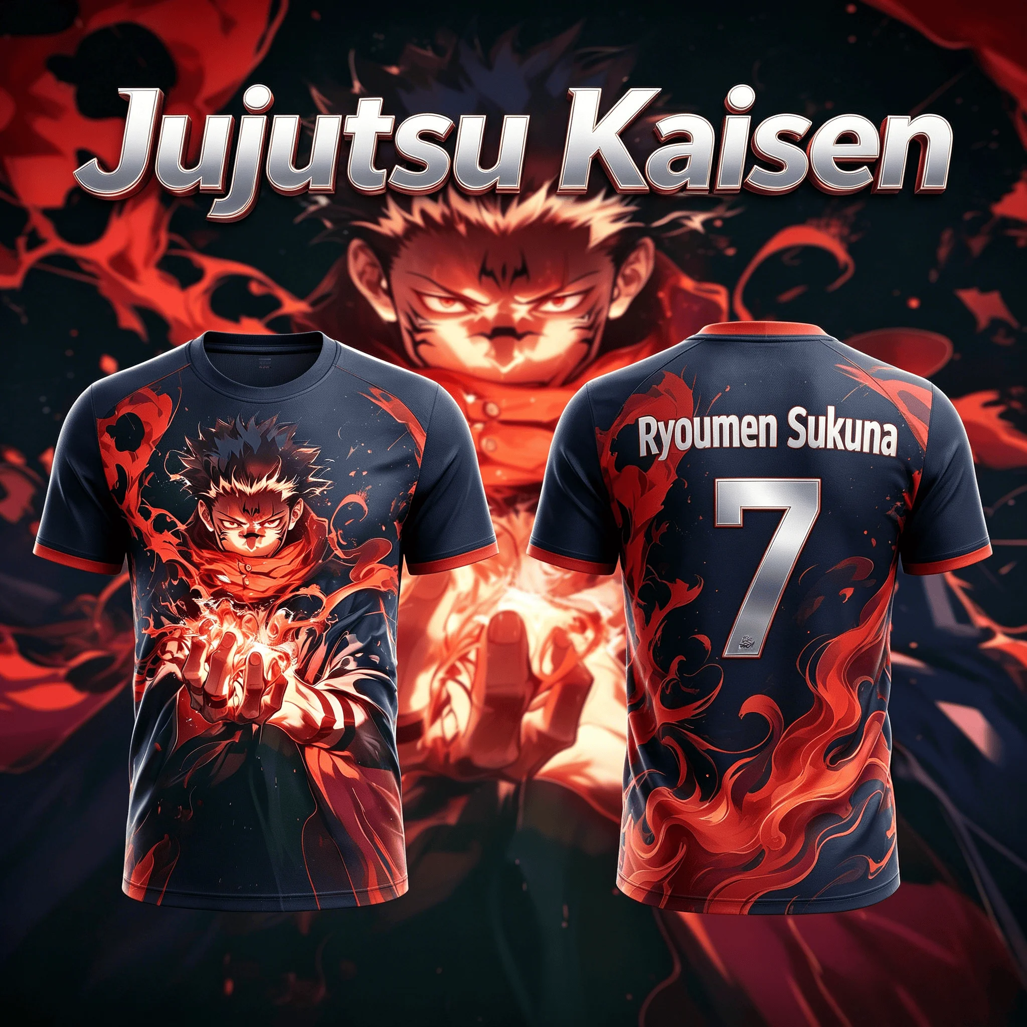 Anime Jujutsu Kaisen Ryomen Sukuna 3D Print Breathable Sports T-shirt Y2K 2026 Summer Trendy Unisex Tops for Adults Kids