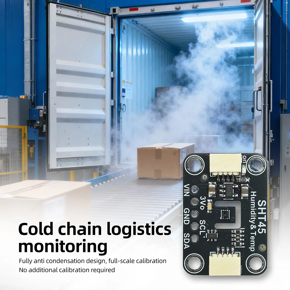 SHT41 SHT45 Temperature and Humidity Sensor Module Digital Output Sensor with Stemma QT/Qwiic Plug Play