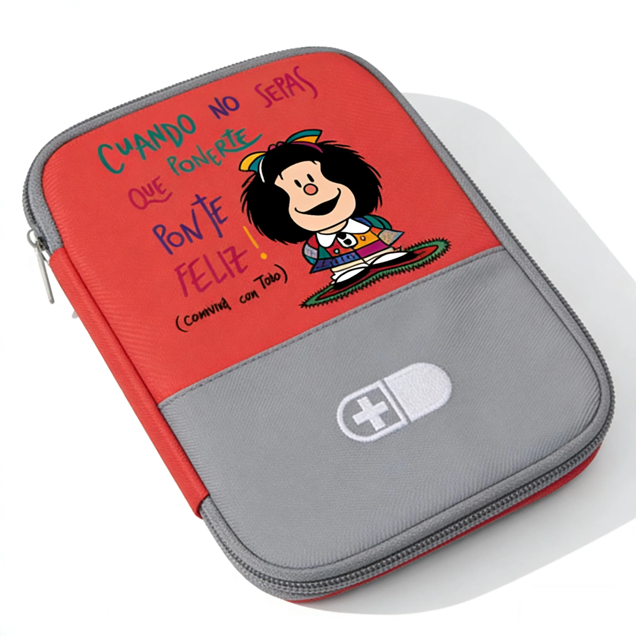 Portable First Aid Pouch | Large Capacity Emergency Kit Bag with Cross Emblem, Durable, Travel-Friendly Medicine Storage Organiz