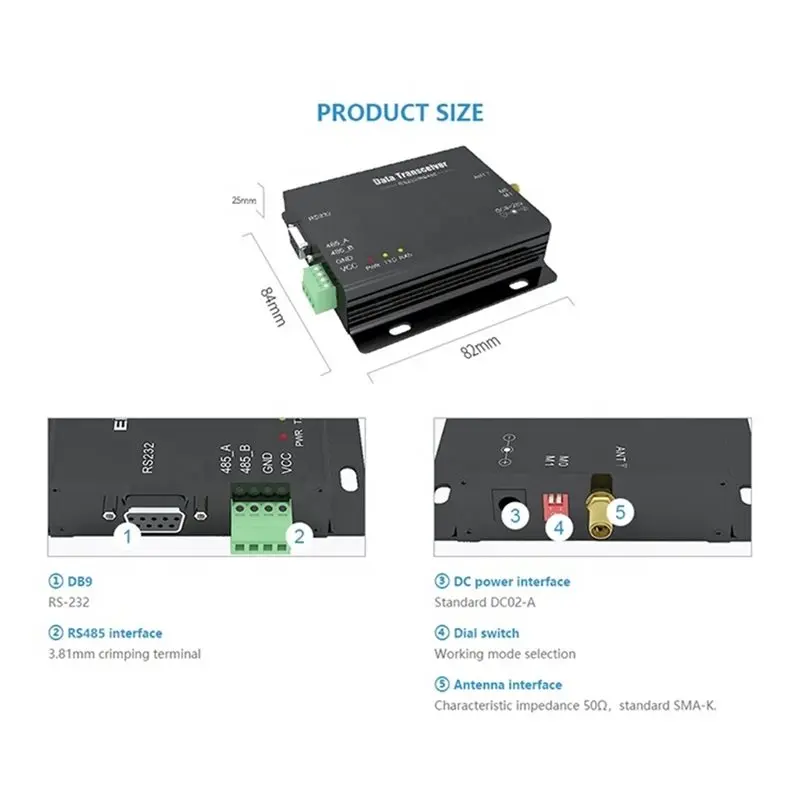 B27B E90-DTU(230SL22) Lora Radio Module 230Mhz RS232 RS485 Auto Relay Networking Wireless RF Frequency Module