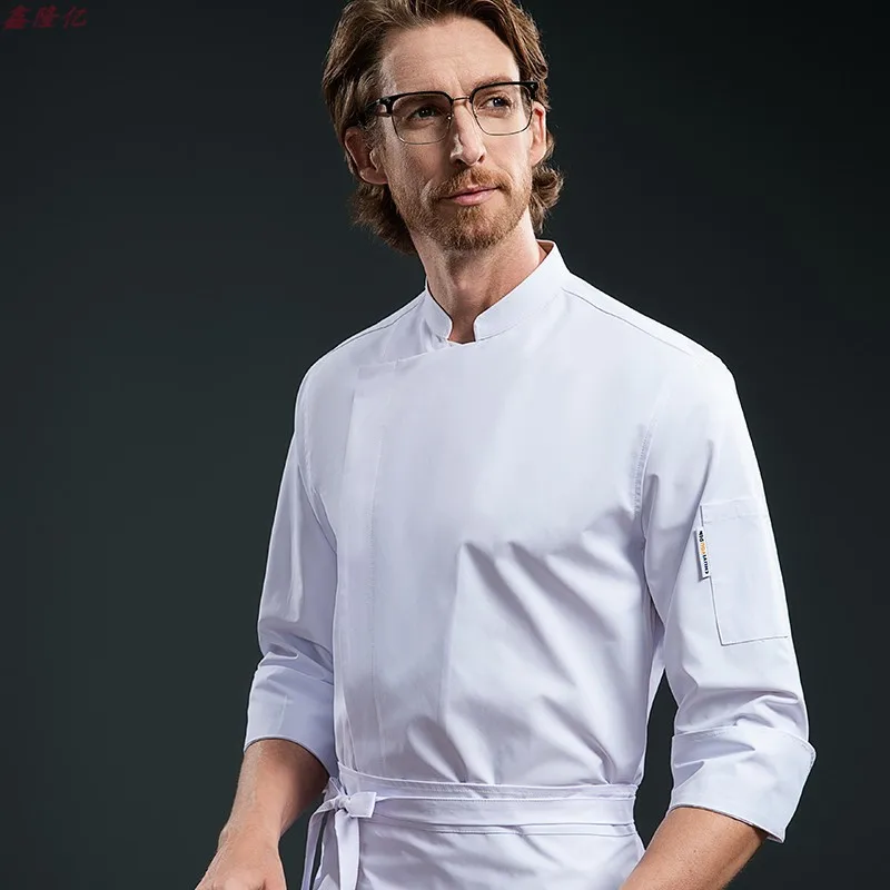 Pastelaria restaurante ocidental steakhouse cozinha uniforme de trabalho manga longa catering panela quente restaurante hotel outono chef uniforme f