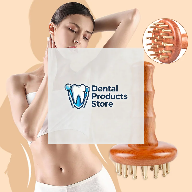 

Solid Brass Meridian Brush Craftsmanship Wooden Handle Massager Brush Multipurpose Beauty & Body Shaping Massage Tool
