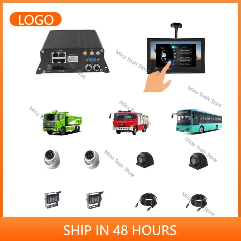 Factory 8CH MNVR ADAS DSM BSD AI 4G Car DVR 1080P WIFI Mobile Network Video Recorder NVR