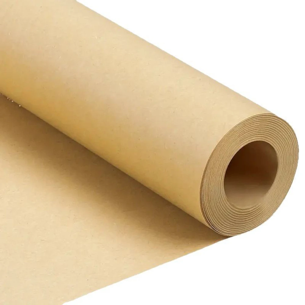 Blumen-Geschenkpapier, Kraftpapier, Geschenkverpackung, 10 Meter lang – Detail 8
