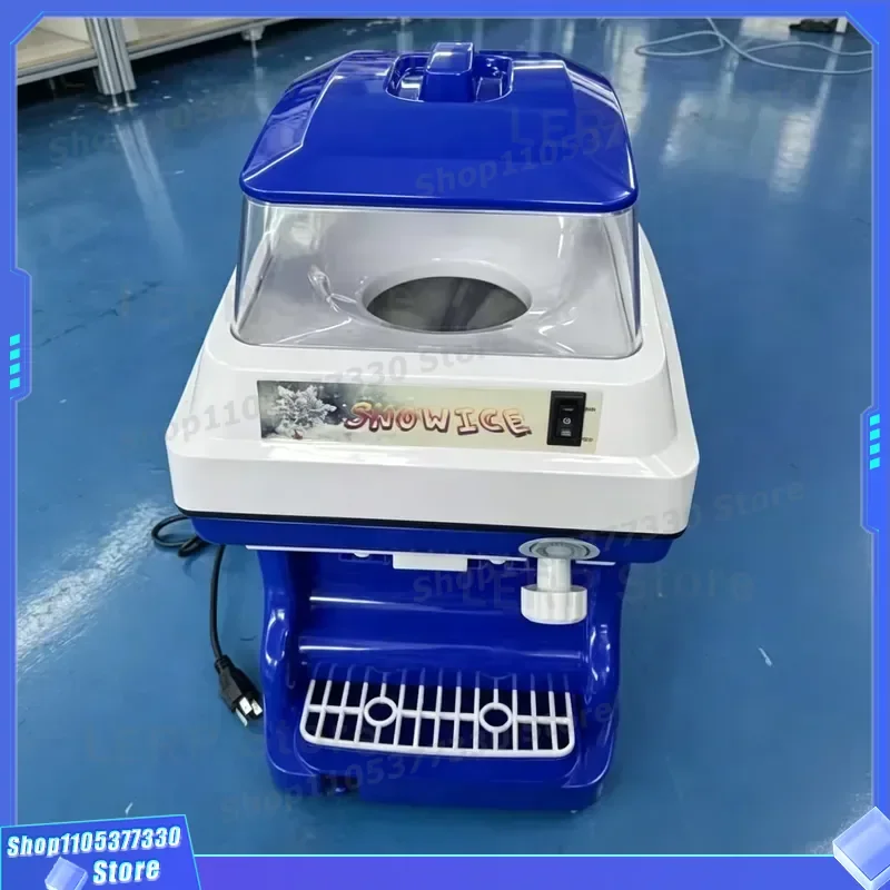 250W Electric Ice Crusher Machine Automatic Shaved Ice Maker with Plastic Blades for Home Bar Commercial Kitchen Use Compact
