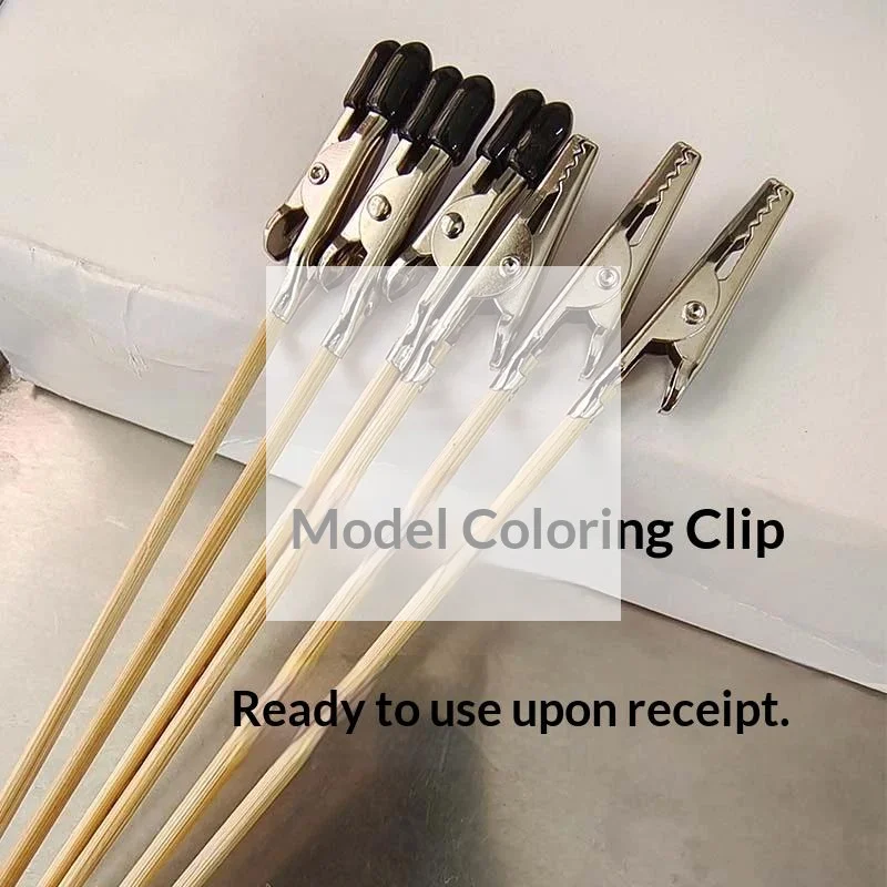 

5/10 шт. Деревянные и металлические подставки для аэрографии с зажимами-крокодилами, аксессуары для DIY-моделирования, инструмент для росписи