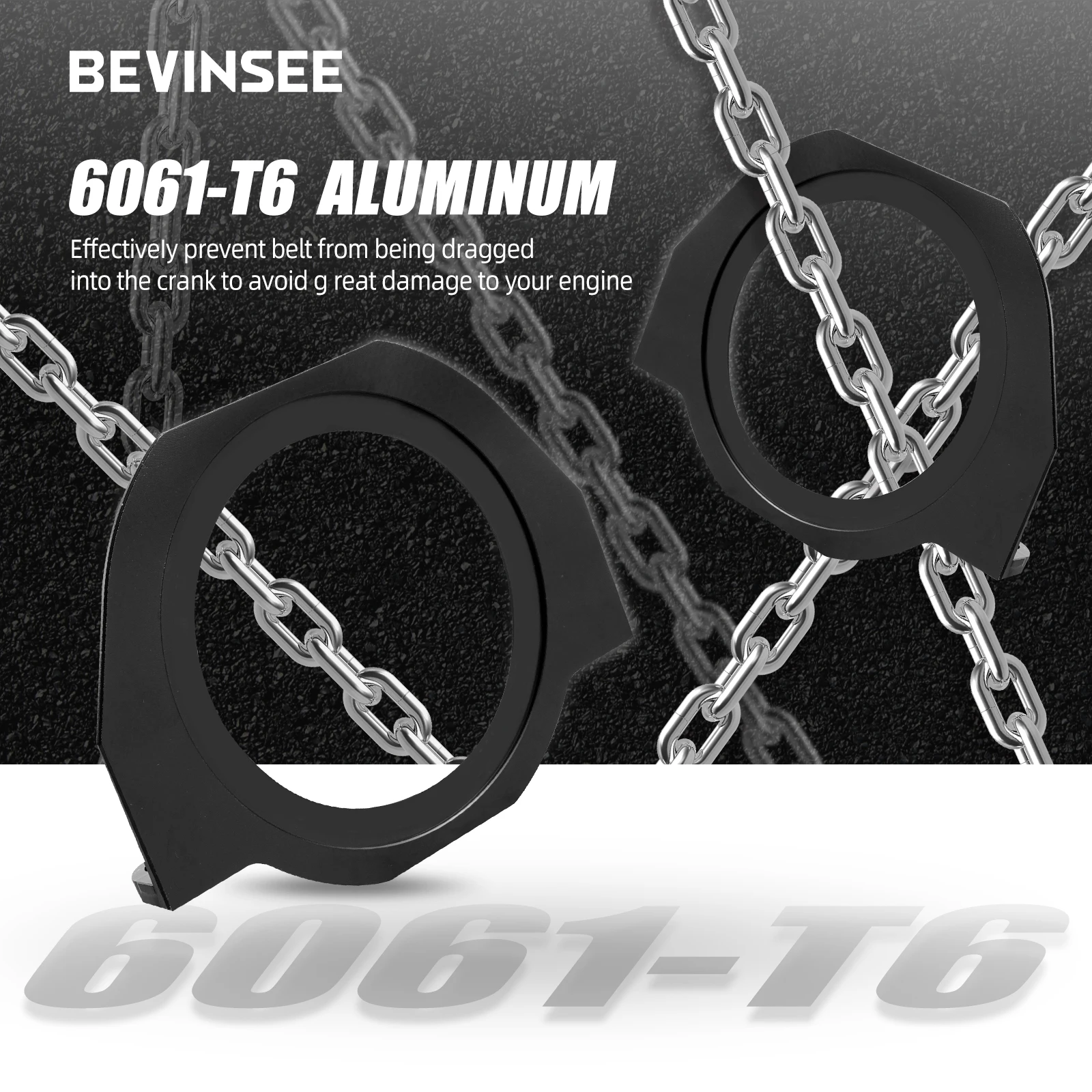 BEVINSEE Crank Seal Serpentine Belt Guard for BMW N54 N55 N52 S55 335i 435i 535i 335xi 535xi M2 M3 M4 X1 X3 X4 X5 X6 xDrive35i