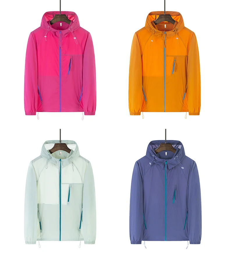LNGXO Sommer-Windjacke für Herren und Damen, leichte Sonnenschutzjacke, Unisex, Camping, Klettern, Wandern, Outdoor, wasserdichter Mantel – Detail 11