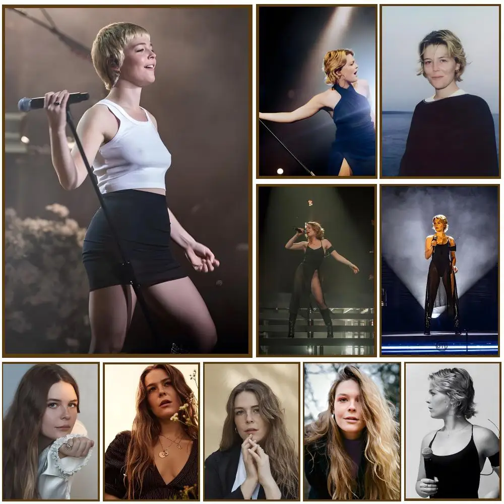 Singer Maggie Rogers Poster Self-adhesive Living Room Bedroom Party Bar Decor Moisture-proof Fade-resistant HD
