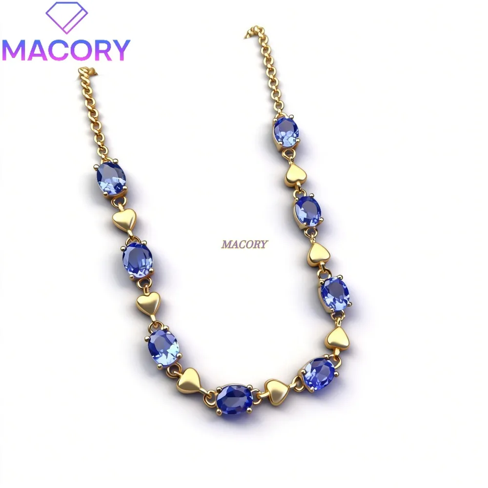 Natural Tanzanite Bracelet for Women Premium Fashion 925 Sterling Silver Classic Elegant Jewellery with Deep Rich Colour