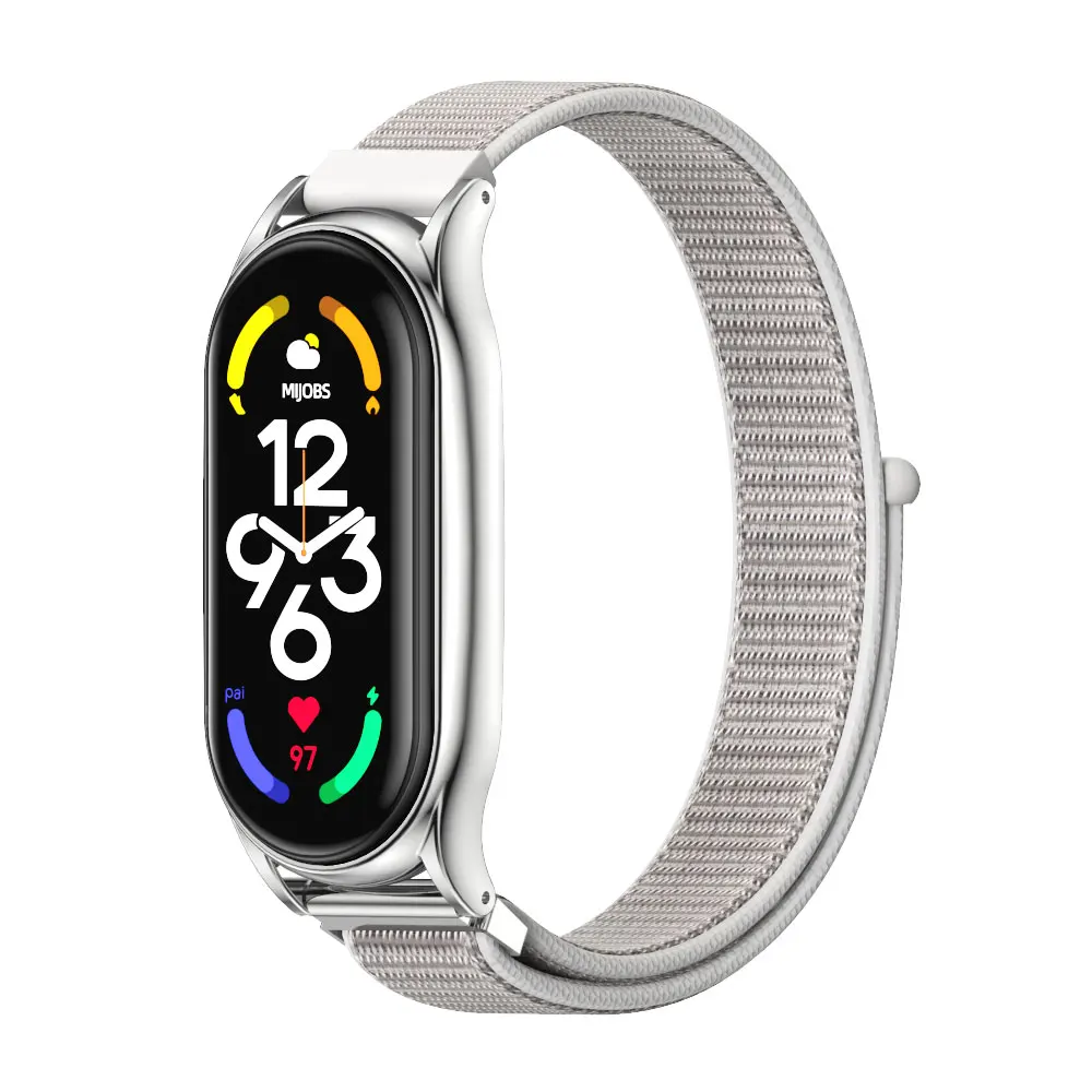Mi Band 10 9 8 7 6 5 Strap SmartWatch Nylon Loop Wristband Correa Replacement Pulsera Mi Smart Band 10 Bracelet