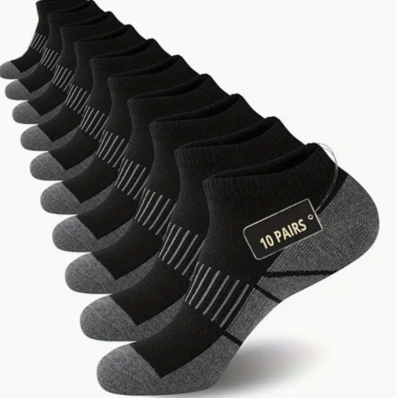 Men's Outdoor Gym Socks High Quality Comfortable Soft Ground-Gripping Football Large Size New Style 10/30 Pairs