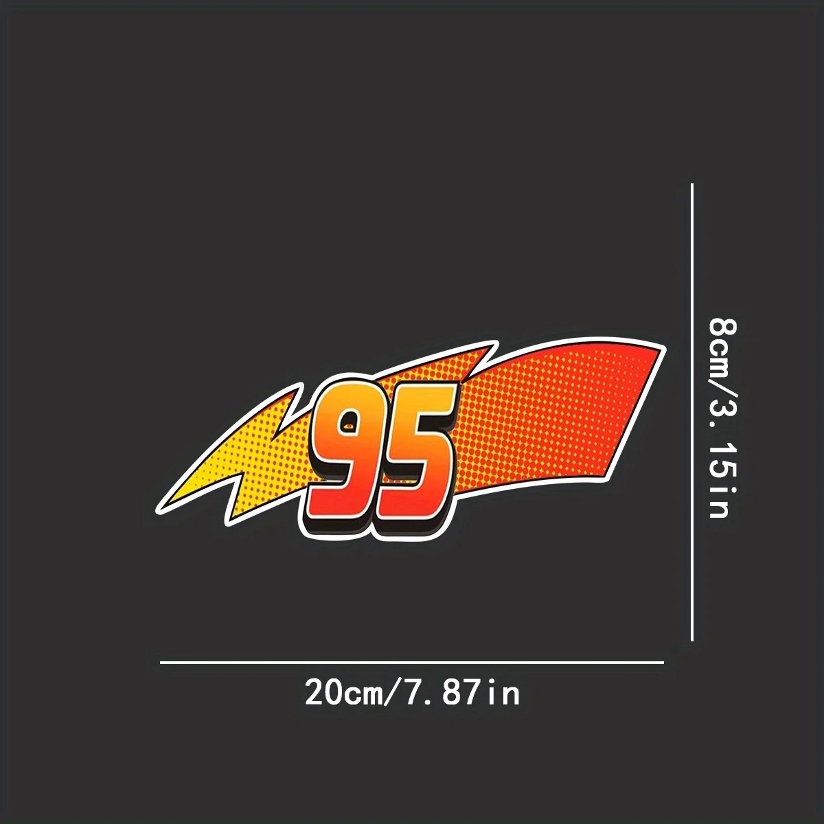 1PC Racing Number 95 Lightning Flame Vinyl Sticker Waterproof Decal for Car Motorcycle Helmet Bike Decor