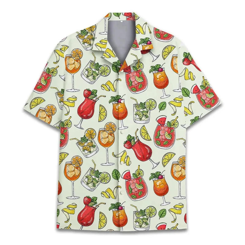

3d Print Animal Parrot Graphic Hawaiian Shirts For Men 2025 Summer Flower Print Beach Shirts Blouse Men's Aloha Shirt