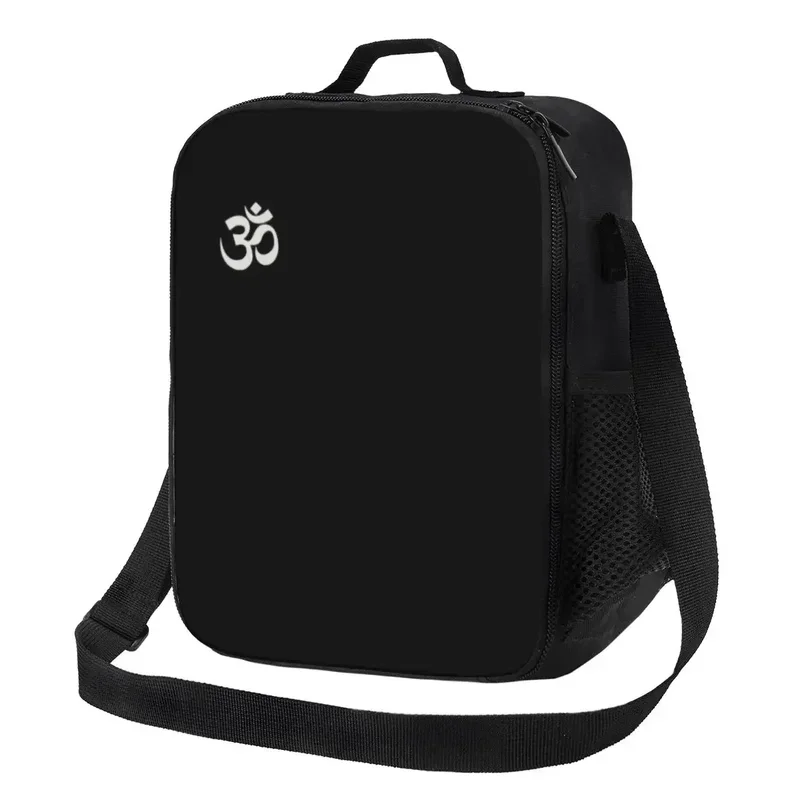 

Om Symbol Insulated Lunch Bags for Work School Yoga Spiritual Meditation Buddhism Aum Resuable Thermal Cooler Lunch Box Children