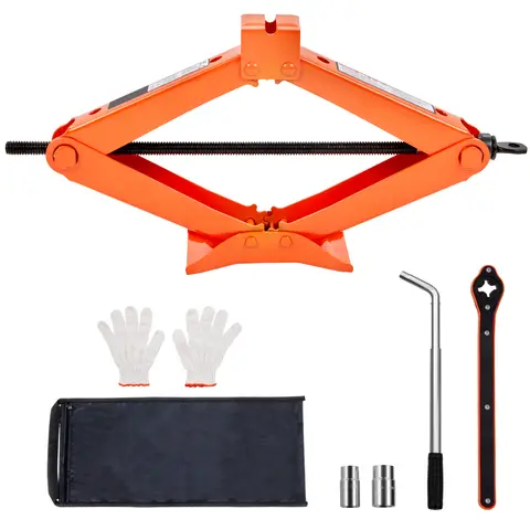 SucceBuy Scissor Jack 2.5 Ton Scissor Car Jack 3.7"-17.1" Lifting Range Scissor Lift Jack Portable Tire Jack for Car Truck SUV