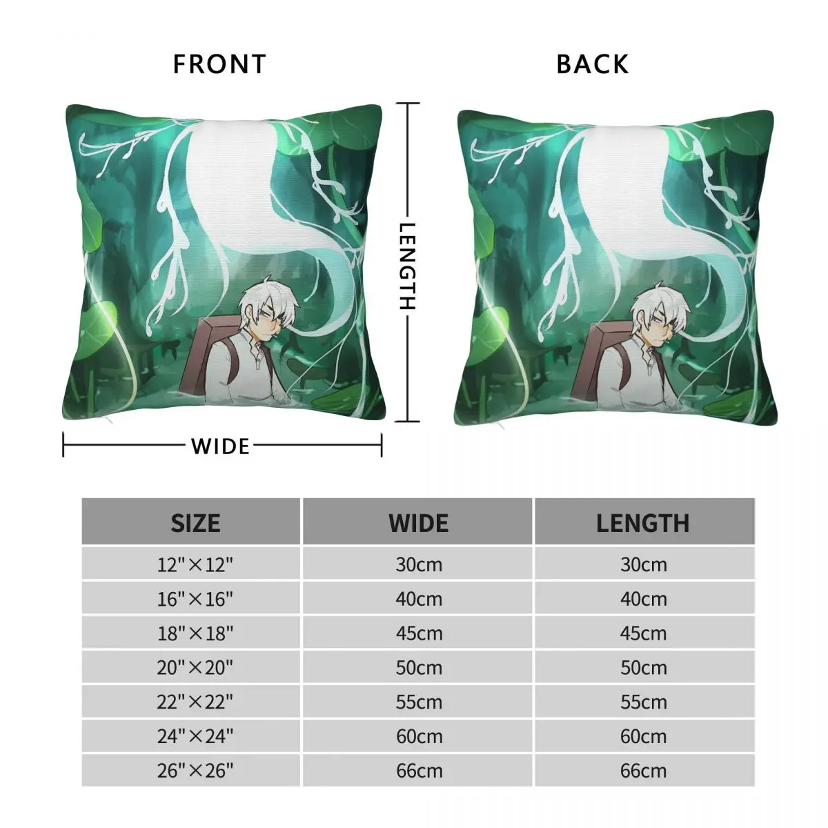 Ginko And Silver Mushi Pillowcase Polyester Linen Velvet Creative Zip Decor Pillow Case Car Cushion Cover 45x45