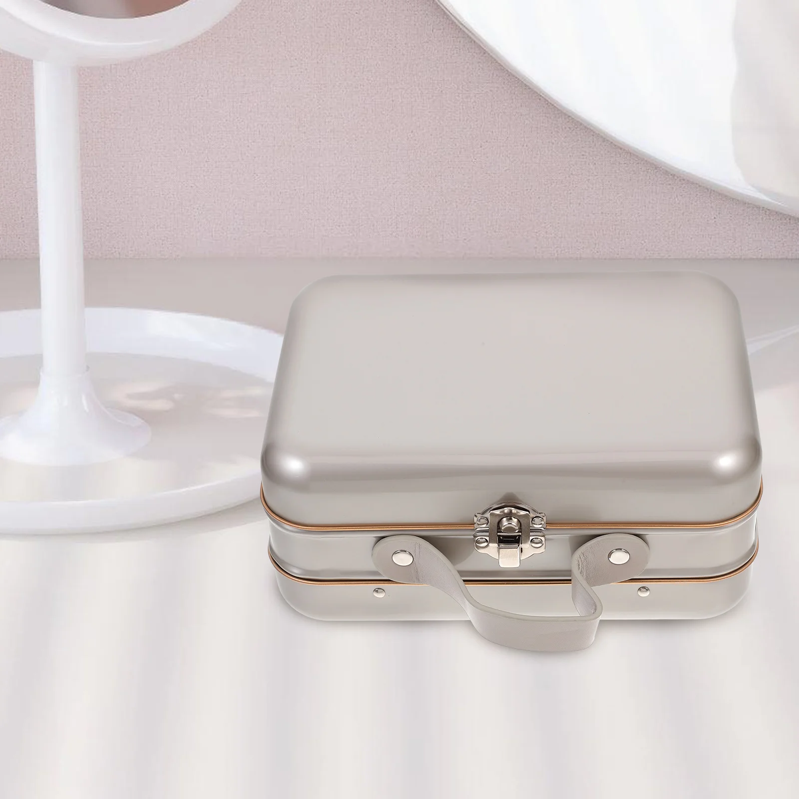 

Tin Box H Large Capacity Desktop ganizer Empty Box for Jewelry Coin Storage Souvenirs Tinplate Lightweight Portable Travel