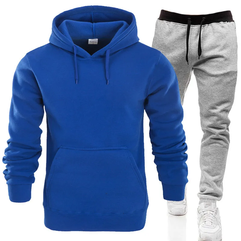 2024 Zimowe zestawy bluz z kapturem Moda męska Polar Czerwone bluzy z kapturem Czarne markowe spodnie Casual Jogger Suit Dres Bluza Kobieta Pullover