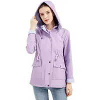 Nuevo Abrigo de Gabardina para Mujer Otoño 2026, Chaqueta con Capucha Desmontable, Cortavientos Impermeable, Ropa Exterior Femenina, Sudadera con Capucha, Impermeable para Mujer WF178
