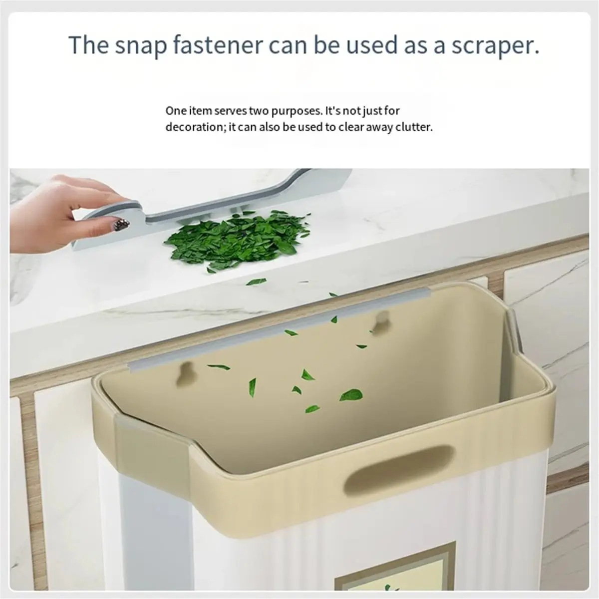 NEW Foldable Trash Can with Cabinet Hook Portable Countertop Bin for Kitchen Bathroom Trash Can for Bathroom Waste Disposal