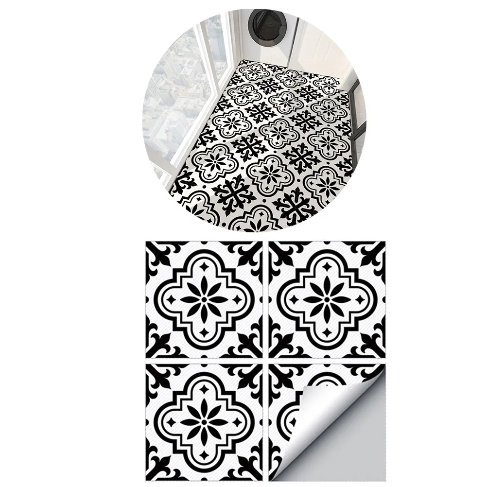 4 Pcs Adhesive Wall Tiles Bath Tub Grip Stickers Backsplash Kitchen Peel & Bathroom Home Decor