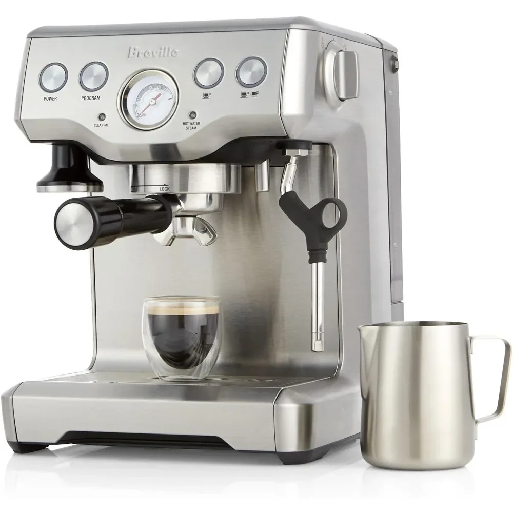 Máquina de café expreso con infusor BES840XL, acero inoxidable cepillado