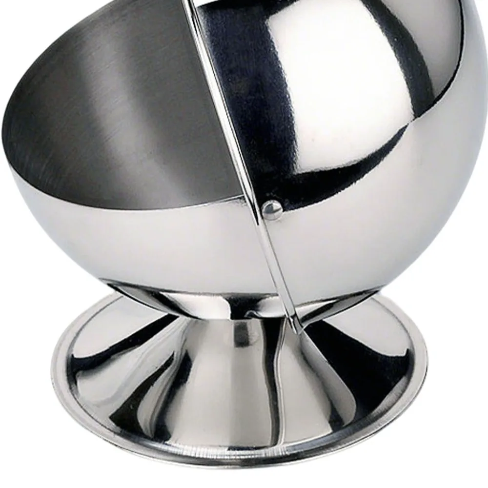 Rustless Steel Sugar Cube Holder Smooth Spherical Sealed Lid Candy Jar Practical Mirror Polished Sugar Cube Container
