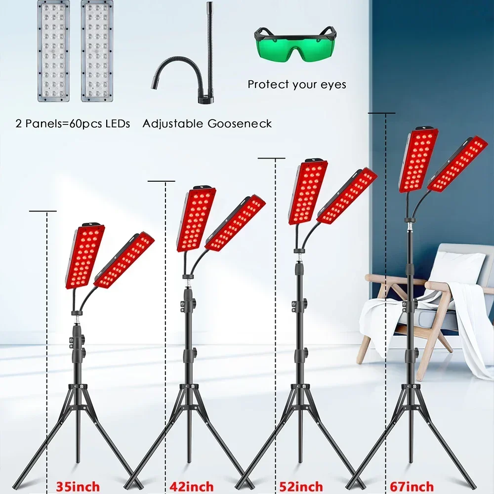Astarexin مزدوجة رؤساء LED الضوء الأحمر مصباح ضوء الأشعة تحت الحمراء 850nm بالقرب من جهاز إضاءة بالأشعة تحت الحمراء كامل العضلات الجسم لتخفيف الآلام العناية بالبشرة #5