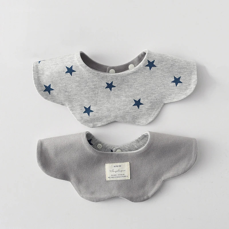 Wholesale Pure Cotton Printed Six-layer 360 Rotatable Baby Feeding Bibs Toddler Saliva Towel Infant two-sided Baby Bibs