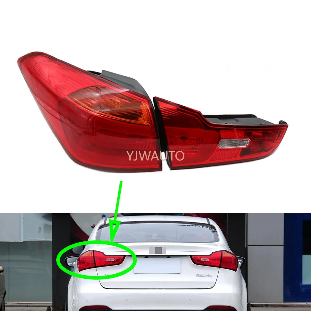 

Для Kia K3 2013 2014 2015 задний фонарь автомобиля в сборе, авто задний фонарь, стоп-сигнал, указатель поворота, противотуманный фонарь заднего хода