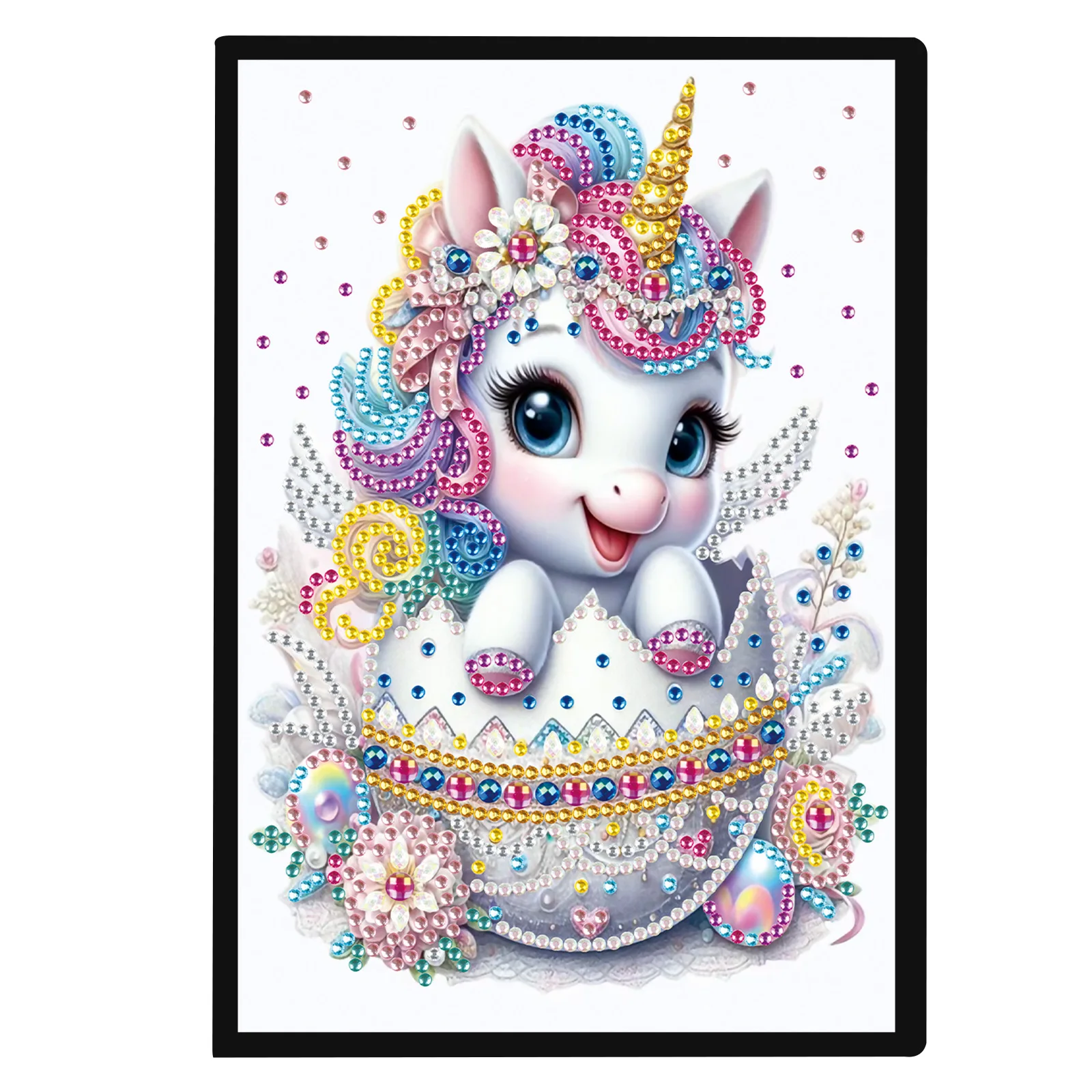 مجموعات دفتر الرسم الفني الماسي ، دفتر النقاط الماسية اللطيف على شكل وحيد القرن DIY للبالغين ، المجلات للهدايا المكتبية المنزلية الإبداعية #4