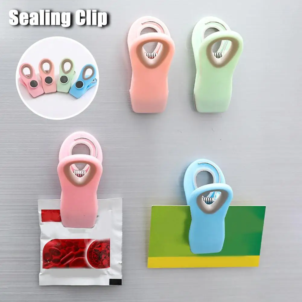 5Pcs Sealing Clip Refrigerator Magnet Damp-proof Snack Bread Bag Food Preservation Sealing Clamp Sealer Kitchen Supplies