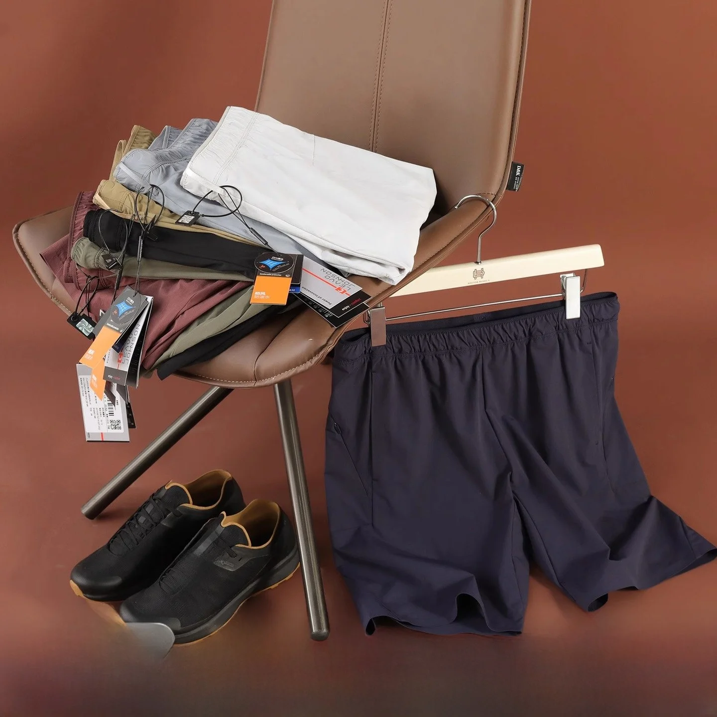 

Pookytage, мужские повседневные орты, дышащие, легкие, для занятий спортом на открытом воздухе, со средней талией, на молнии, прямые летние орты