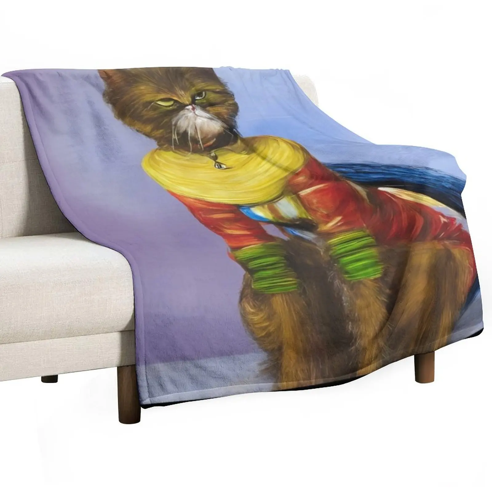 

This little cat is not amused. Throw Blanket Decorative Throw Fashion Sofas Blankets Sofas Of Decoration Moving Blankets