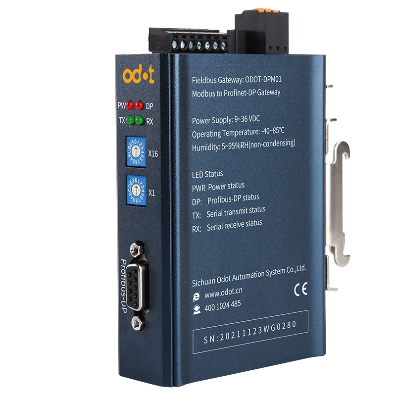 

ПРЕОБРАЗОВАТЕЛЬ ПРОТОКОЛЕНИЯ MODBUS-RTU в PROFIBUS-DP ODOT-DPM01